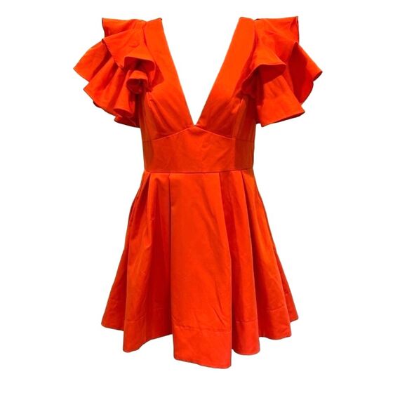 DO+BE Dresses & Skirts - Do + Be Boutique Orange Ruffle Sleeve Dress